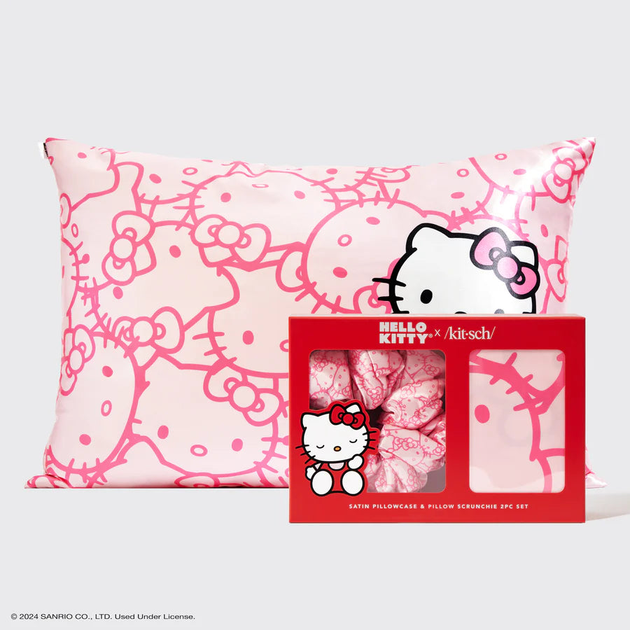 Hello Kitty X /kit•sch/ Satin Pillowcase & Pillow Scrunchie Set